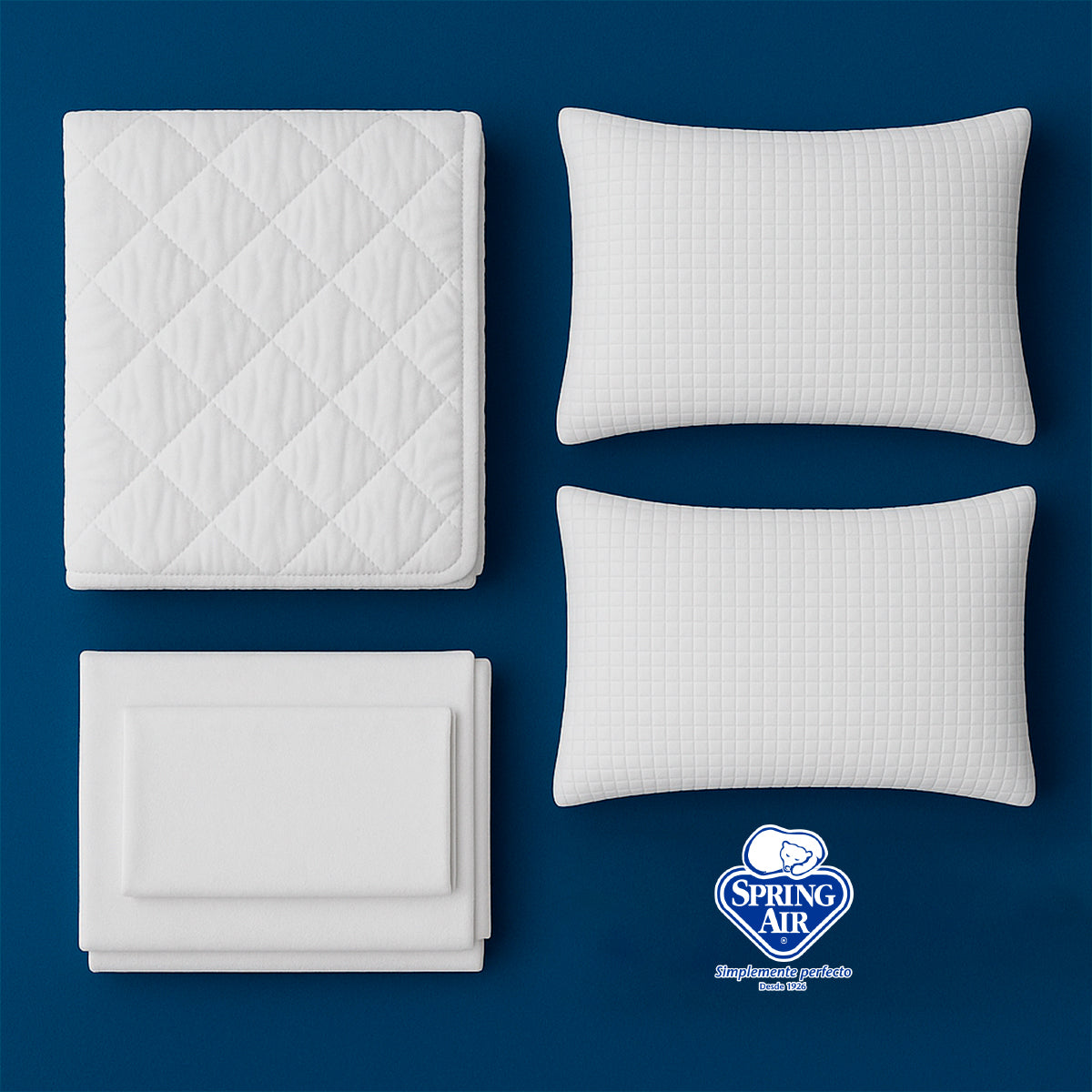 2 Almohadas Peach + Protector Essence + Sábanas