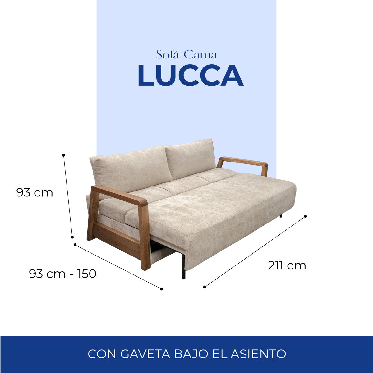 Sofá Cama Matrimonial Lucca