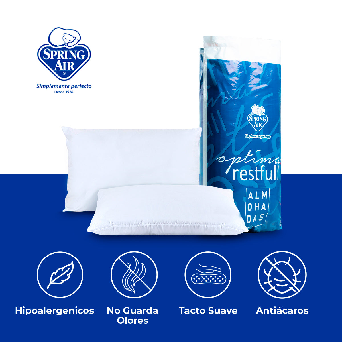 Pack de 2 Almohadas Estandar Optimal Rest Full