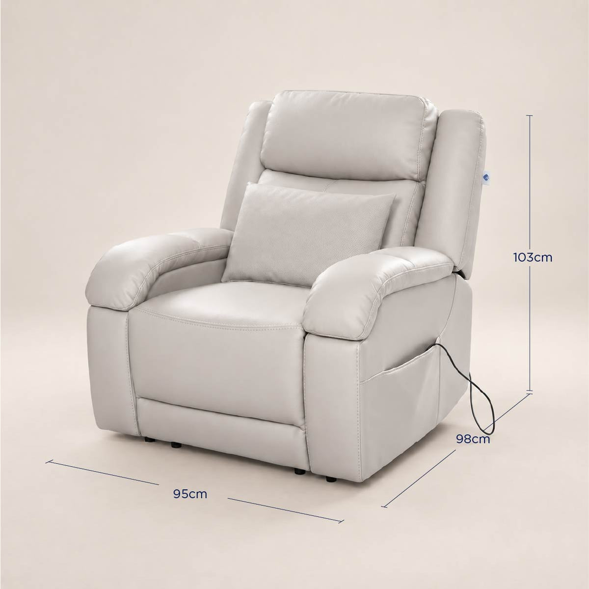 Reclinable Eléctrico Nago Con Masaje Spring Air Beige
