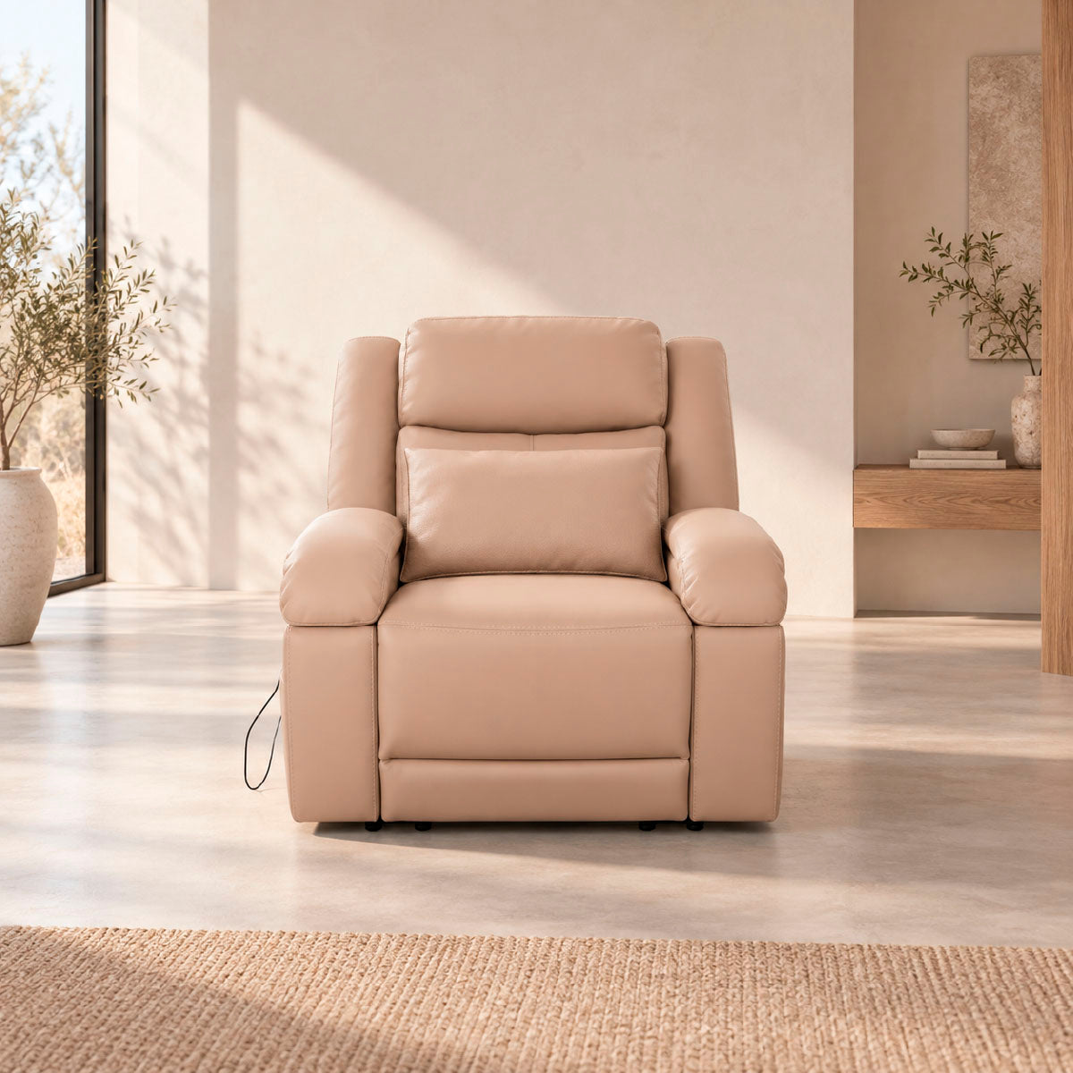 Reclinable Eléctrico Nago Con Masaje Spring Air Beige