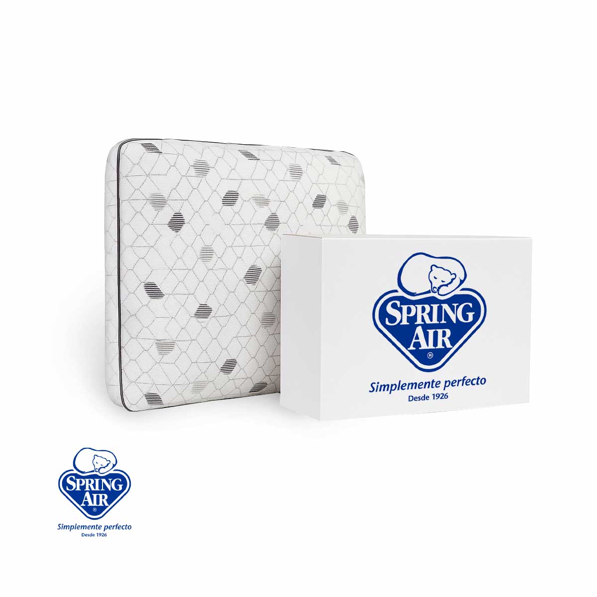 Almohada Luxe-Carbón Spring Air Memory Foam Firmeza Media