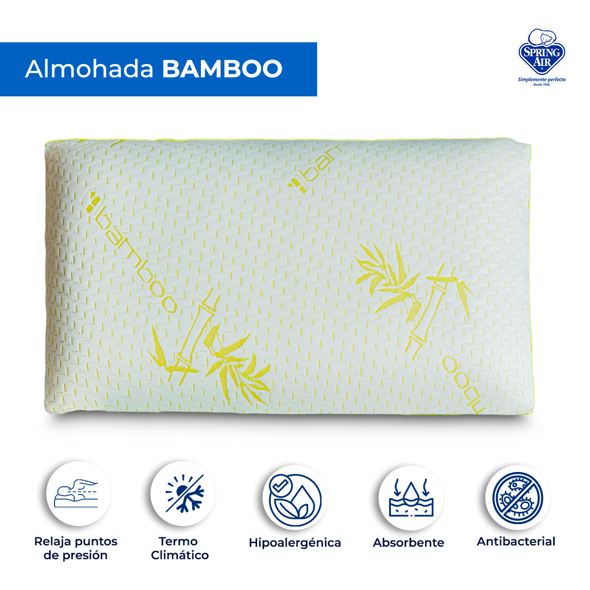 Almohada Spring Air Tejido Bamboo Individual