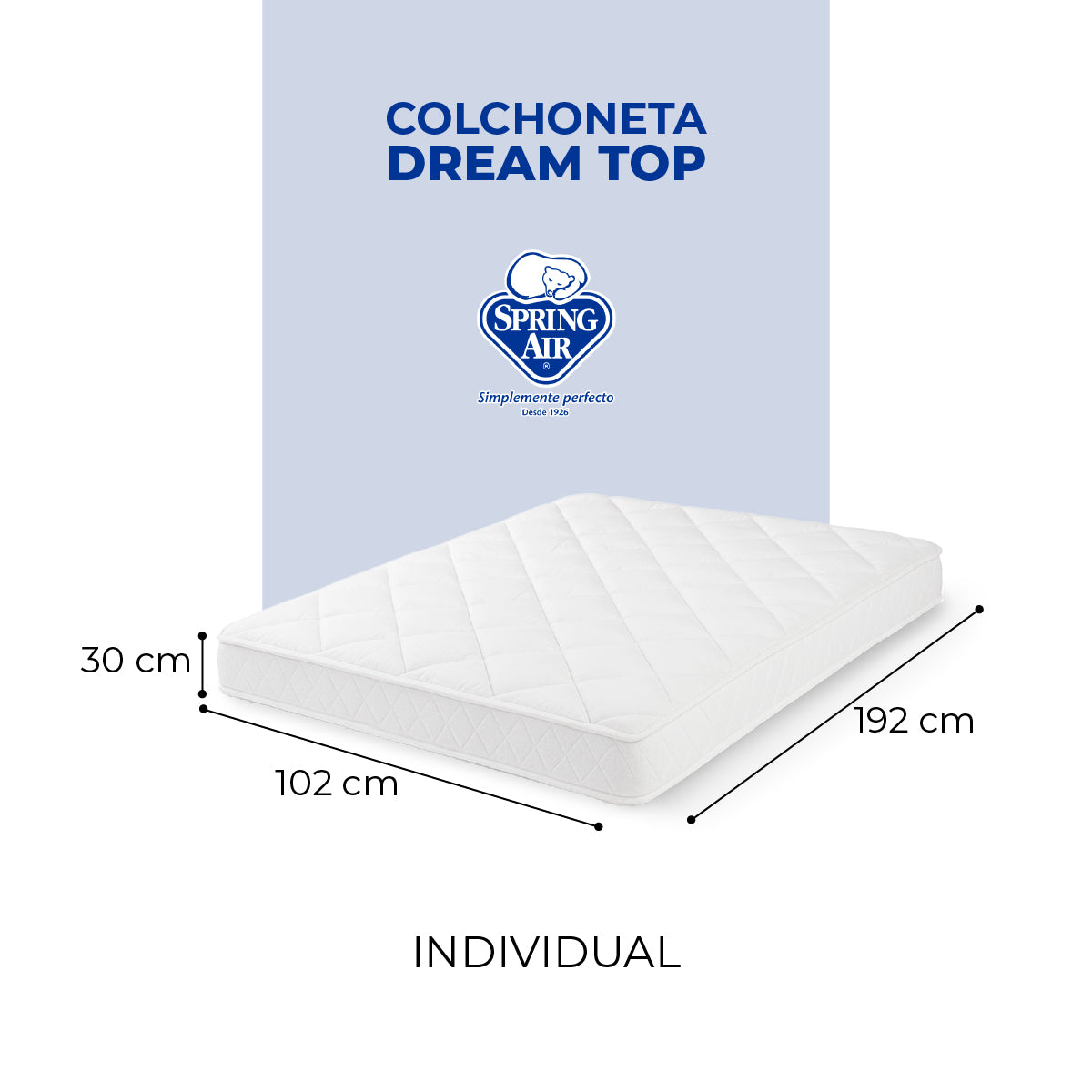 Colchoneta Impermeable Spring Air Dream Top