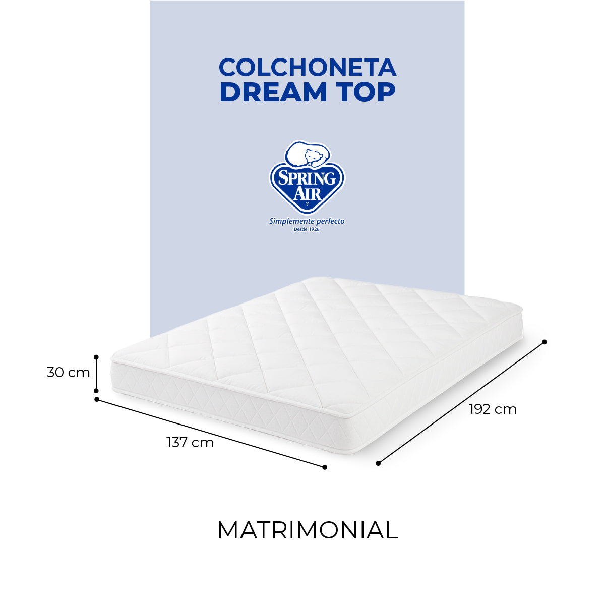 Colchoneta Impermeable Spring Air Dream Top