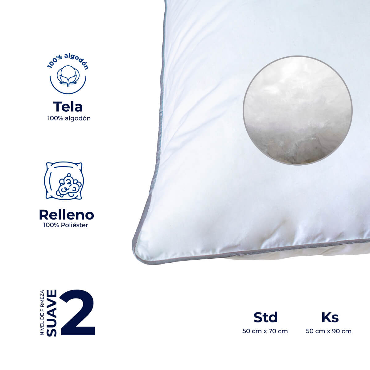 Almohada Memory Fiber Dinasty Ks