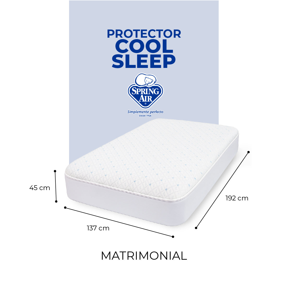 Cubre Colchón Spring Air Cool Sleep - Matrimonial