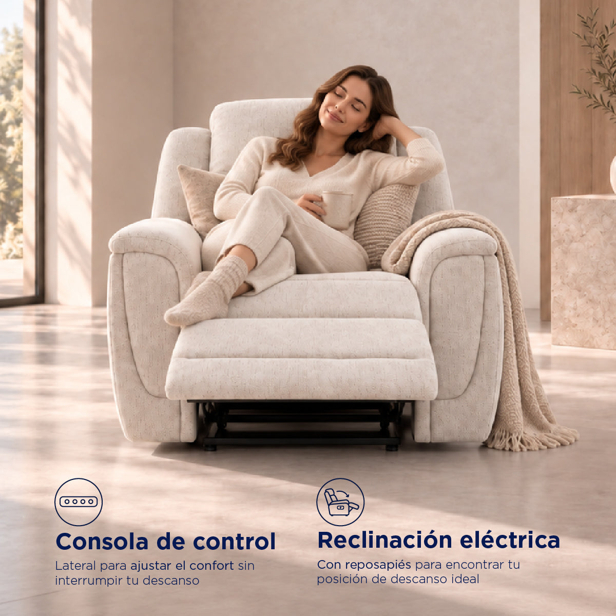 Sofá Reclinable Eléctrico Milo Spring Air Arena