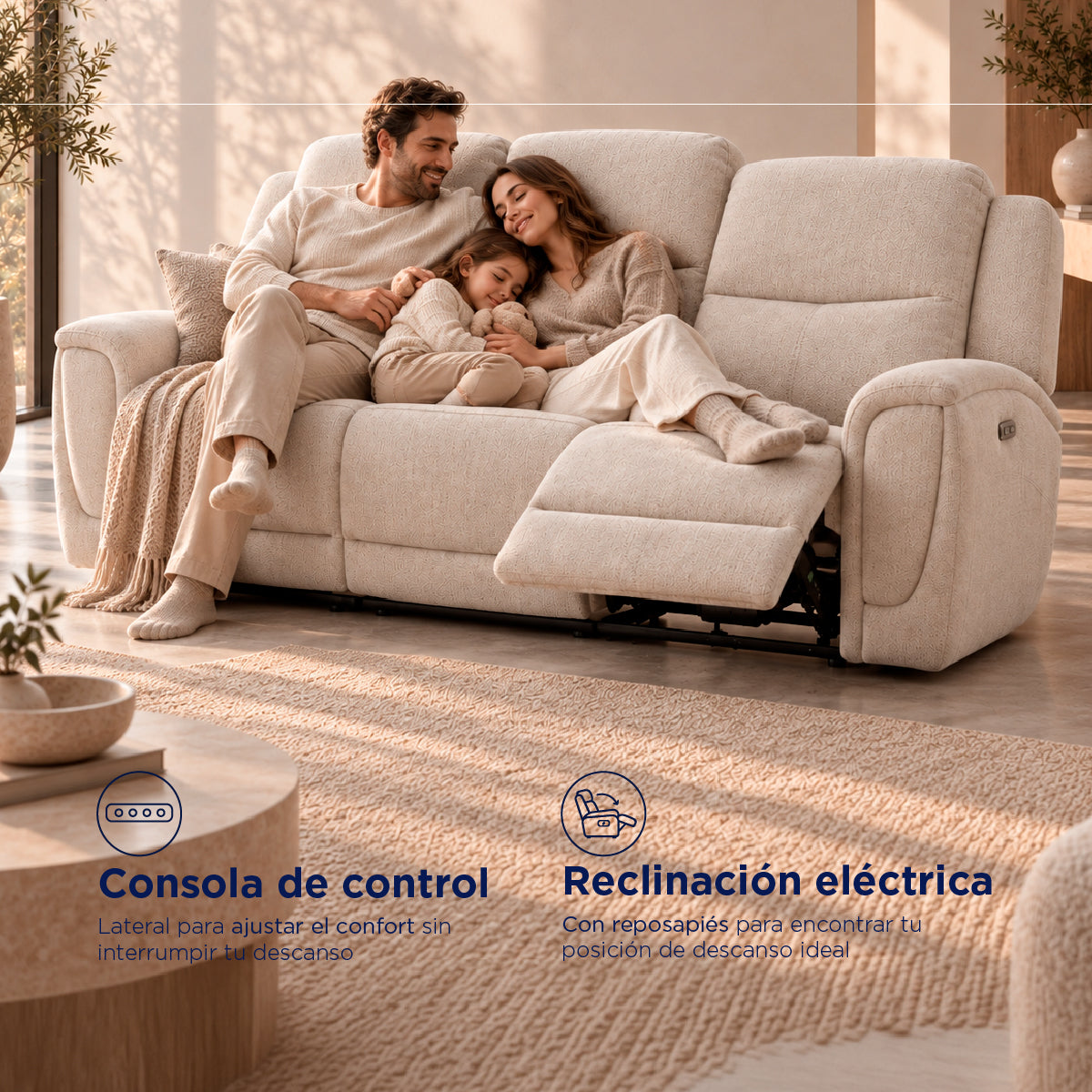Sofá Reclinable Eléctrico Milo Spring Air Arena