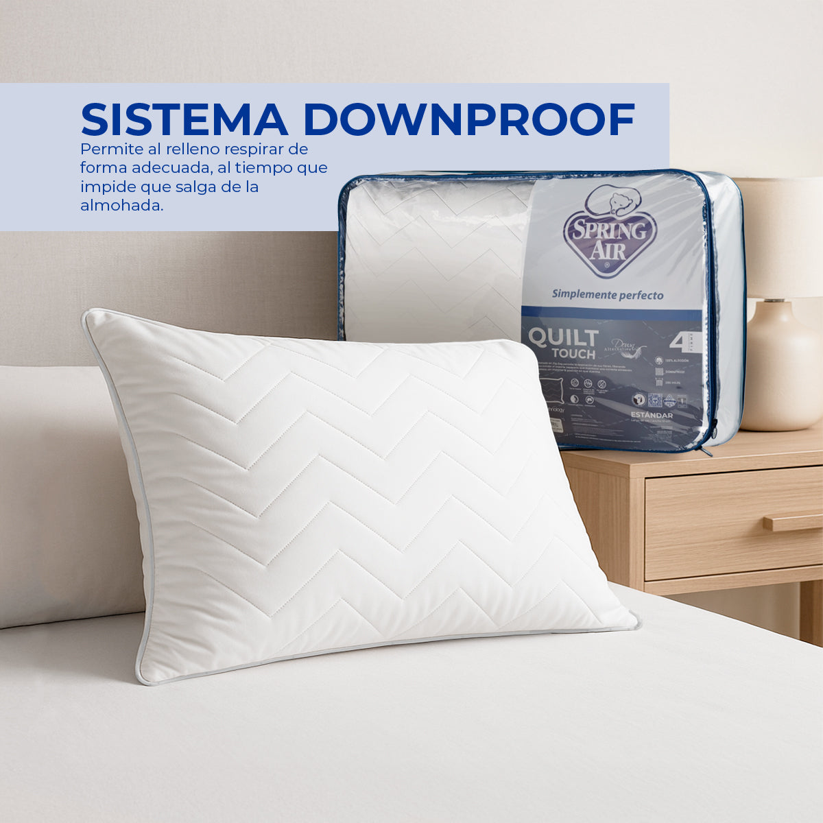 Almohada Quilt Touch Firme
