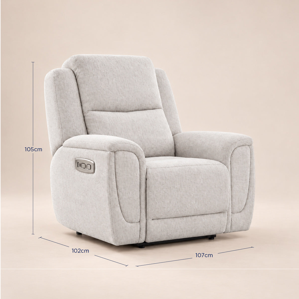 Sofá Reclinable Eléctrico Milo Spring Air Gris Plata