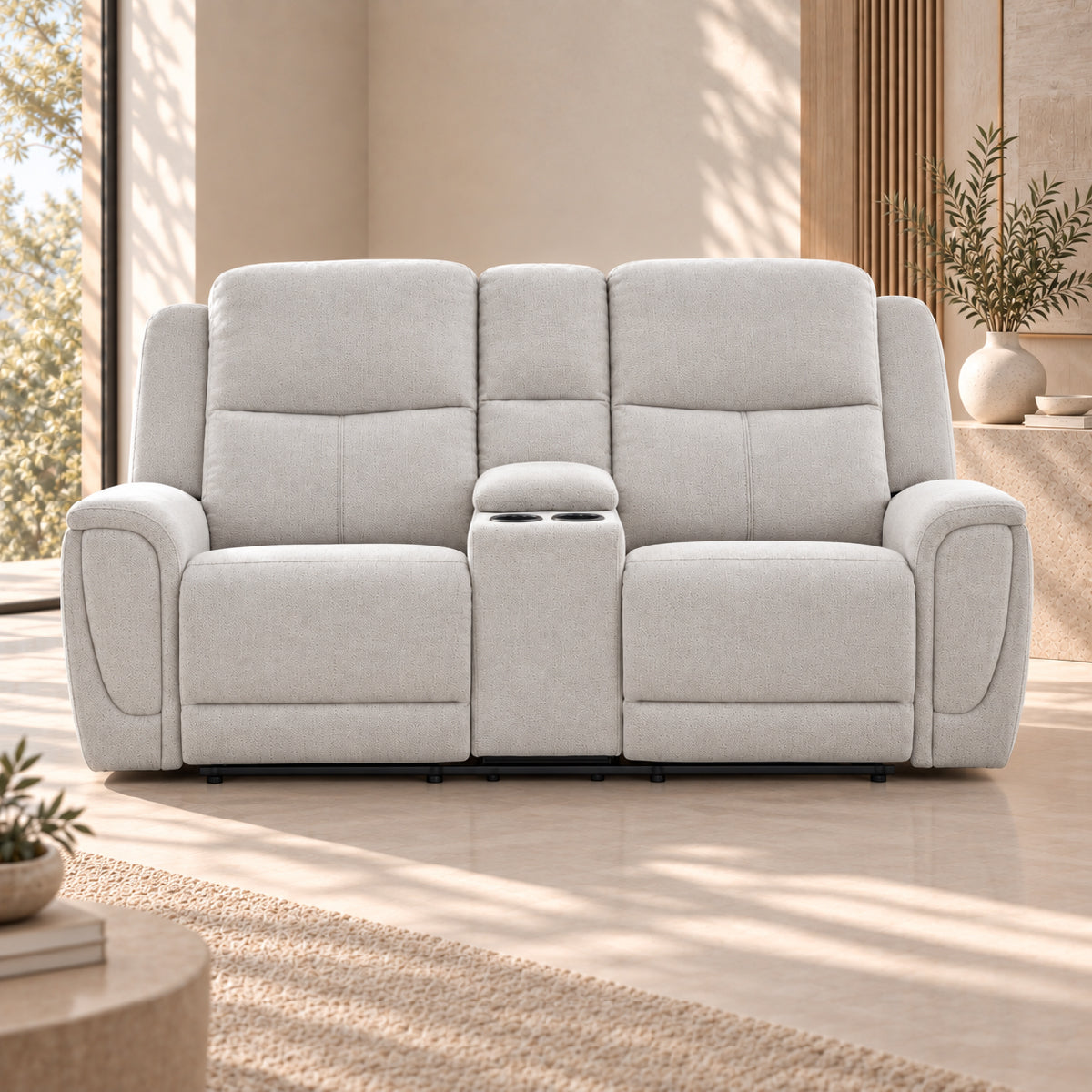 Sofá Reclinable Eléctrico Milo Spring Air Gris Plata