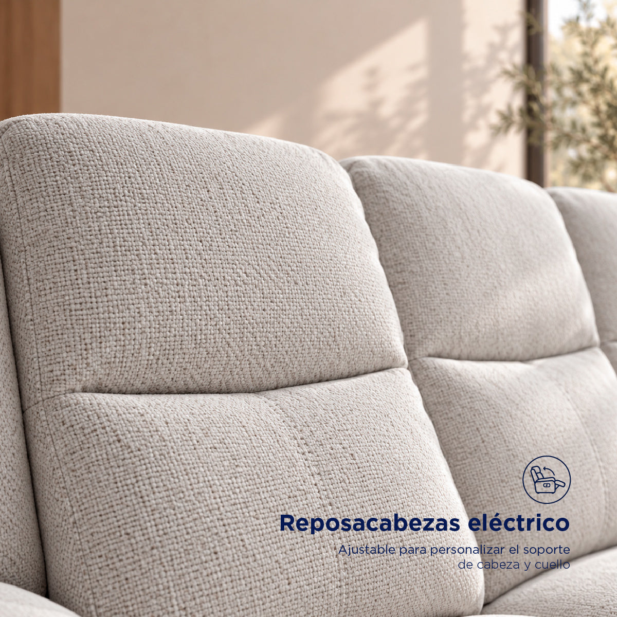 Sofá Reclinable Eléctrico Milo Spring Air Gris Plata