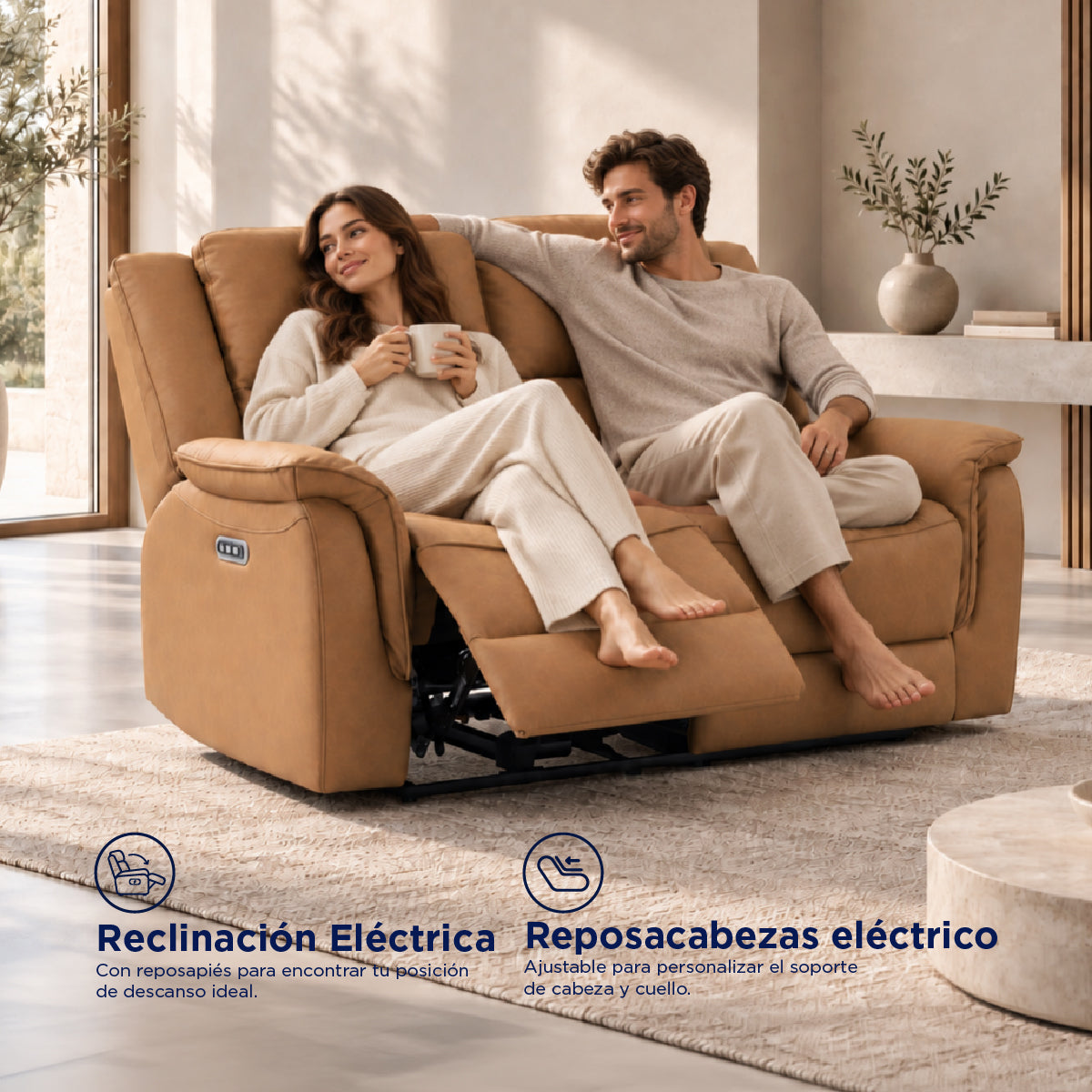 Sillón Reclinable Eléctrico Sedona Spring Air Café