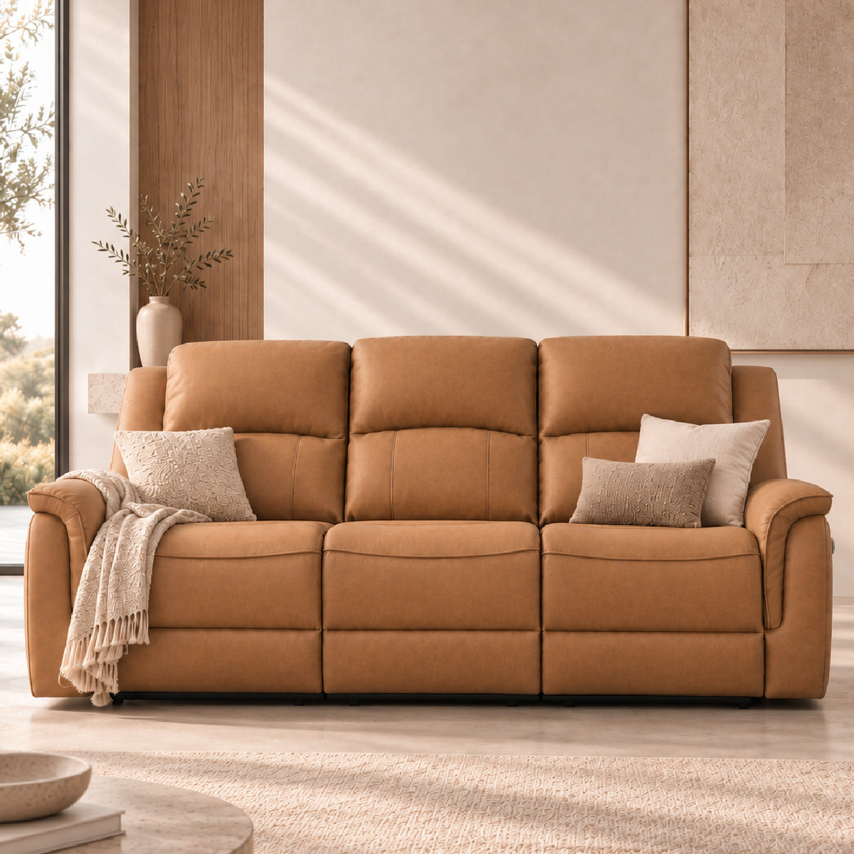 Sillón Reclinable Eléctrico Sedona Spring Air Café 3 Piezas