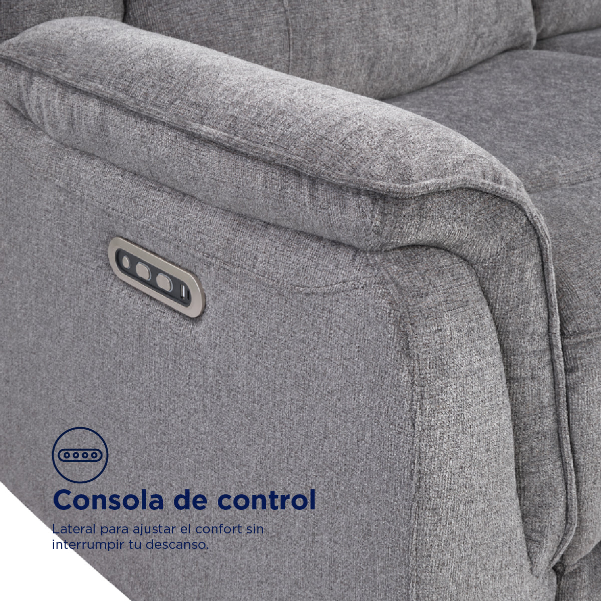 Sofá Reclinable Eléctrico Sedona Spring Air Gris