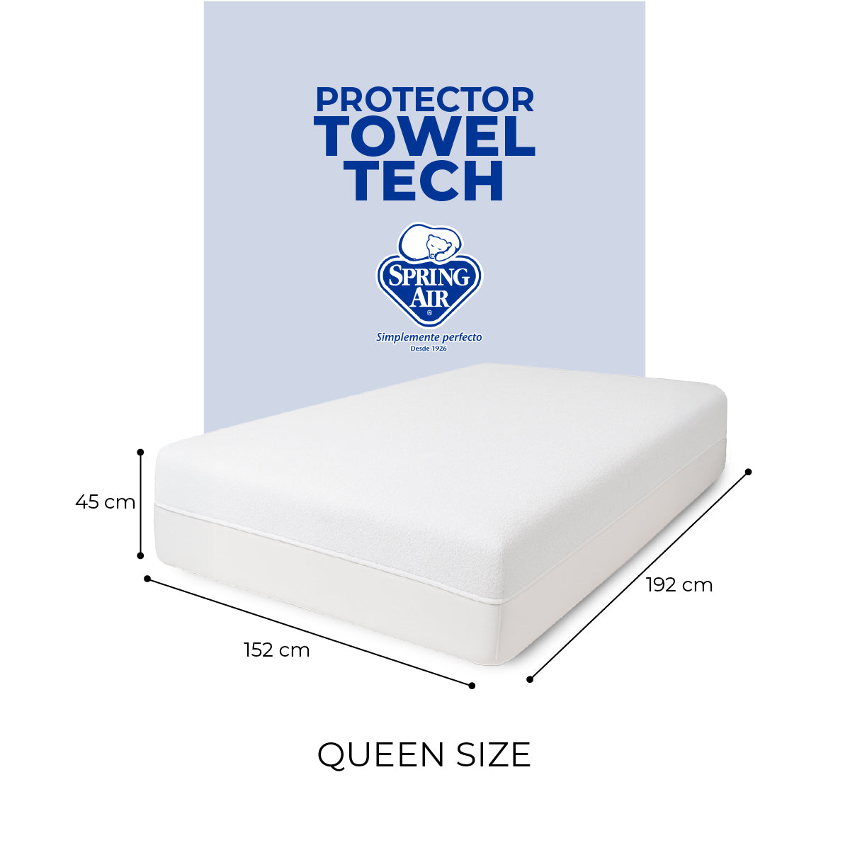 Cubre Colchón Spring Air Towel-Tech - Queen Size