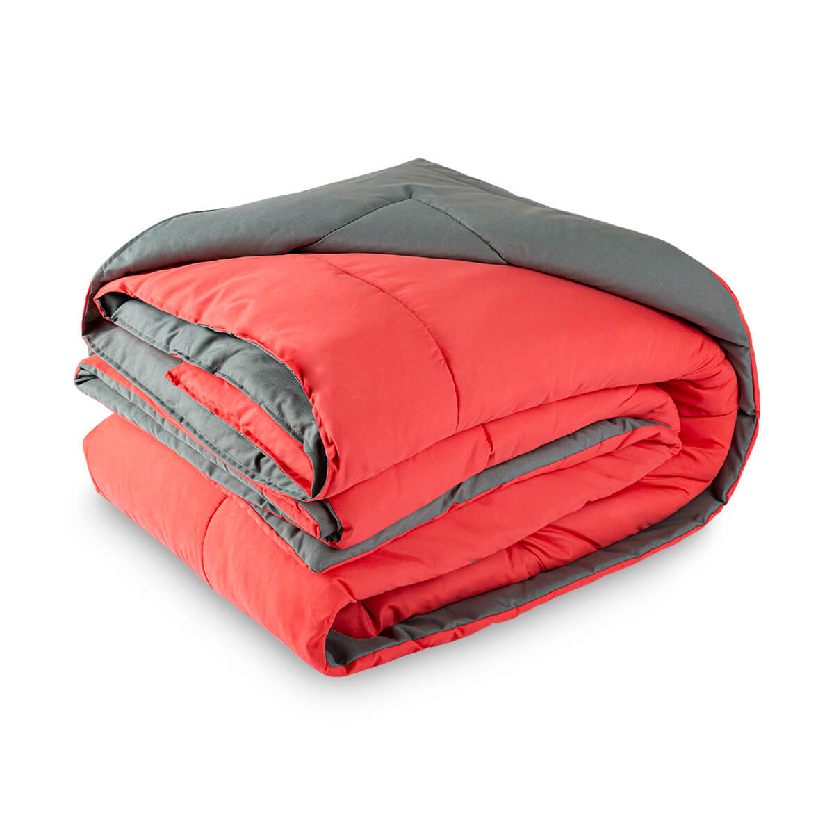 Edredón Spring Air King Size Doble Vista Coral-Gris