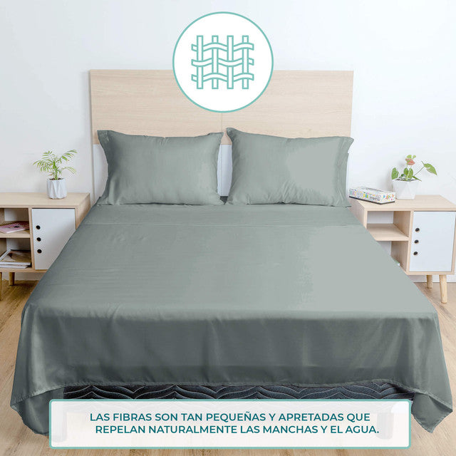 Juego Sábanas King Size Spring Air Essence Gris