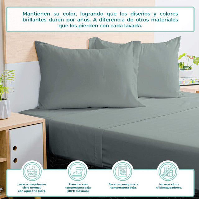 Juego Sábanas King Size Spring Air Essence Gris