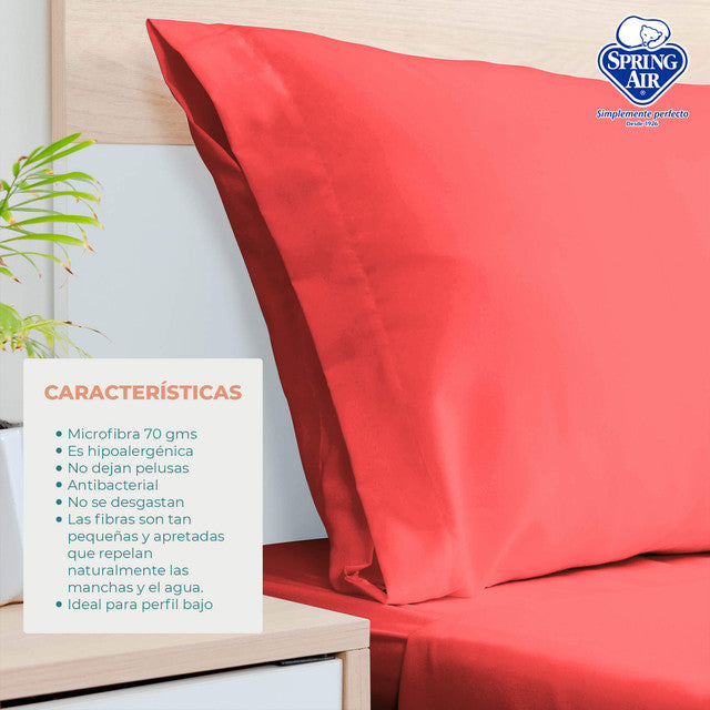 Juego Sábanas Individual Spring Air Essence Coral