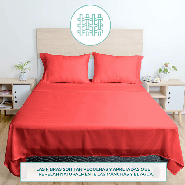 Juego Sábanas Individual Spring Air Essence Coral