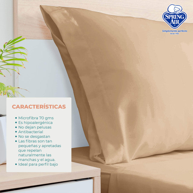 Juego Sábanas Individual Spring Air Essence Khaki